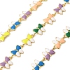 Brass Enamel Butterfly Link Chains CHC-F021-03G-01-1