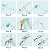 SUNNYCLUE DIY Ocean Gemstone Earring Making Kit DIY-SC0020-31-4