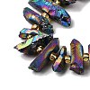 Electroplate Natural Quartz Crystal Beads Strands G-F800-B13-3