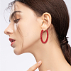 ANATTASOUL 6Pairs 6 Styles Acrylic Petal & Cotton Tassel & Resin Dangle Boho Stud Earrings EJEW-AN0003-75-3