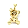 Brass Micro Pave Cubic Zirconia Pendants ZIRC-F138-08G-3