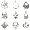 36Pcs 9 Styles Tibetan Style Alloy Chandelier Components Links TIBE-FS0003-24-1