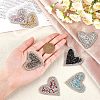 Glitter Hotfix Rhinestone Iron on Patches DIY-FG0001-70-3