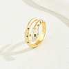 Brass Cubic Zirconia Snake Rings for Women RM7588-1-1