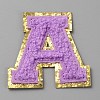 Letter A Computerized Towel Embroidery Cloth Self Adhesive Patches PATC-WH0007-37B-06-1