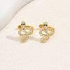 Brass Snake Cuff Earrings ML7793-1
