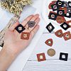 Gorgecraft 90Pcs 3 Style PU Leather with Iron Grommet Eyelet Findings FIND-GF0003-07-3