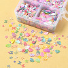 40G 4 Styles Plastic Cabochons RESI-FS0002-13-2