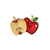 Apple Zinc Alloy Enamel Brooches PW-WG11B48-01-1