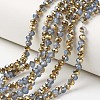 Electroplate Glass Beads Strands X-EGLA-A034-J2mm-O06-1