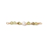 12Pcs 12 Styles Faceted Round Natural Mixed Stone Beaded Connector Charms PALLOY-JF03557-2