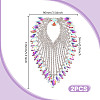 2Pcs Leaf Shape Rhinestone Garment Accessories DIY-GA0007-89-2