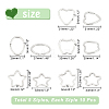 CHGCRAFT 50Pcs 5 Style Iron Keychain Clasps FIND-CA0003-95-2