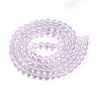 Baking Paint Transparent Glass Beads Strands DGLA-N006-8mm-05-2