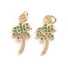 Brass Micro Pave Cubic Zirconia Pendants ZIRC-G165-01G-1