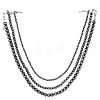 3Pcs 3 Styles CCB Round Beaded Necklaces NJEW-FH0001-32-1