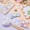 64Pcs 8 Styles Funny Opaque Resin Cabochons RESI-WR0001-14-4
