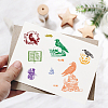 CRASPIRE 2 Sheets 2 Styles PVC Plastic Stamps DIY-CP0009-96-5
