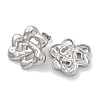 Non-Tarnish Flower 304 Stainless Steel Stud Earrings EJEW-H013-27P-2