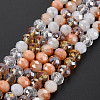 Electroplate Glass Beads Strands X-EGLA-S194-18I-2