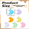 14Pcs 7 Colors Acrylic Pendants MACR-LP0001-08-2