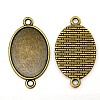 Tibetan Style Cabochon Connector Settings TIBE-K006-36mm-AB-NF-1