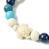 Summer Beach Turtle Dyed Synthetic Turquoise Bracelets BJEW-JB10896-02-3