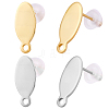 32Pcs 2 Colors 304 Stainless Steel Stud Earring Findings STAS-BBC0008-92-7