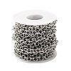 Tarnish Resistant 304 Stainless Steel Textured Cable Chains STAS-B040-02P-3