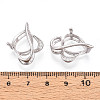 925 Sterling Silver Micro Pave Clear Cubic Zirconia Pendant Claw Cabochon Settings STER-N016-46P-3