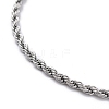 304 Stainless Steel Rope Chain Necklaces NJEW-I245-01A-P-4