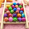 Spray Painted Acrylic Beads ACRP-N003-02-1