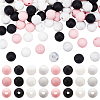   120Pcs 4 Colors Food Grade Eco-Friendly Silicone Beads SIL-PH0001-12-1