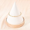 201 Stainless Steel Paperclip Chains Bracelets for Women BJEW-G767-01E-G-2