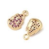 Brass Micro Pave Cubic Zirconia Pendants KK-R219-11G-2