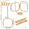 Octagon Brass Glass Hanging Photo Frame AJEW-WH0270-555B-2