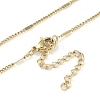 304 Stainless Steel Heart Pendant Necklaces with Cubic Zirconia NJEW-H029-01G-F-3