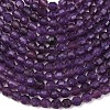 Natural Lepidolite/Purple Mica Stone Beads Strands G-A260-A04-01-2
