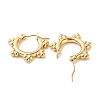 Ion Plating(IP) 304 Stainless Steel Flower Hoop Earrings for Women X-EJEW-K242-05G-2