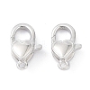 Anti-Tarnish Rhodium Plated 925 Sterling Silver Lobster Claw Clasps STER-K173-16P-1