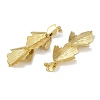 Leaf Shape Brass Stud Earrings EJEW-K257-04G-3