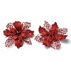 Plastic Glitter Artificial Flower LS-HJEW-R124-05-2
