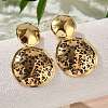 304 Stainless Steel Enamel Stud Earrings EJEW-Z084-15G-04-2