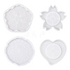 4Pcs 4 Styles Cup Mat Silicone Molds SIL-BG0001-01-2