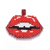 Handmade Japanese Seed Beads Pendants SEED-P003-58-1
