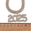 Brass Full Crystal Rhinestone 2025 Pendant Necklaces for Women NJEW-Q005-01G-3