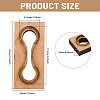 Rectangle Wooden & Carbon Steel Leather Die Cutting Mold DIY-WH0622-220-2
