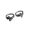 Rhinestone Cross Finger Rings WG60763-02-1