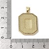 Brass Micro Pave Cubic Zirconia Pendants KK-K385-026G-4