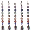 7 Chakra Nuggets Natural Gemstone Pocket Pendant Decorations HJEW-JM01049-03-1